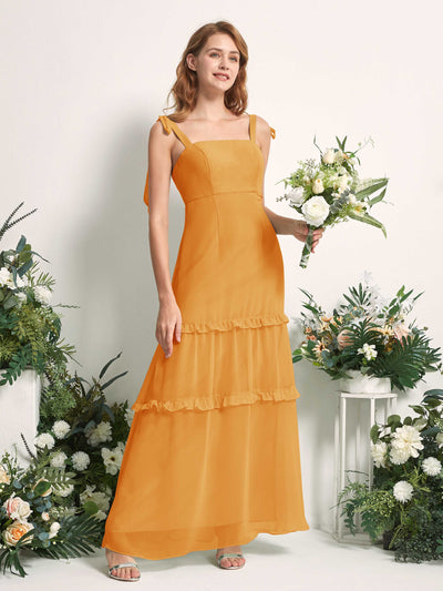 Carlyna Kaiya A-Line Mango Bridesmaid Dress Maxi Sleeveless Straight Dress #color_mango