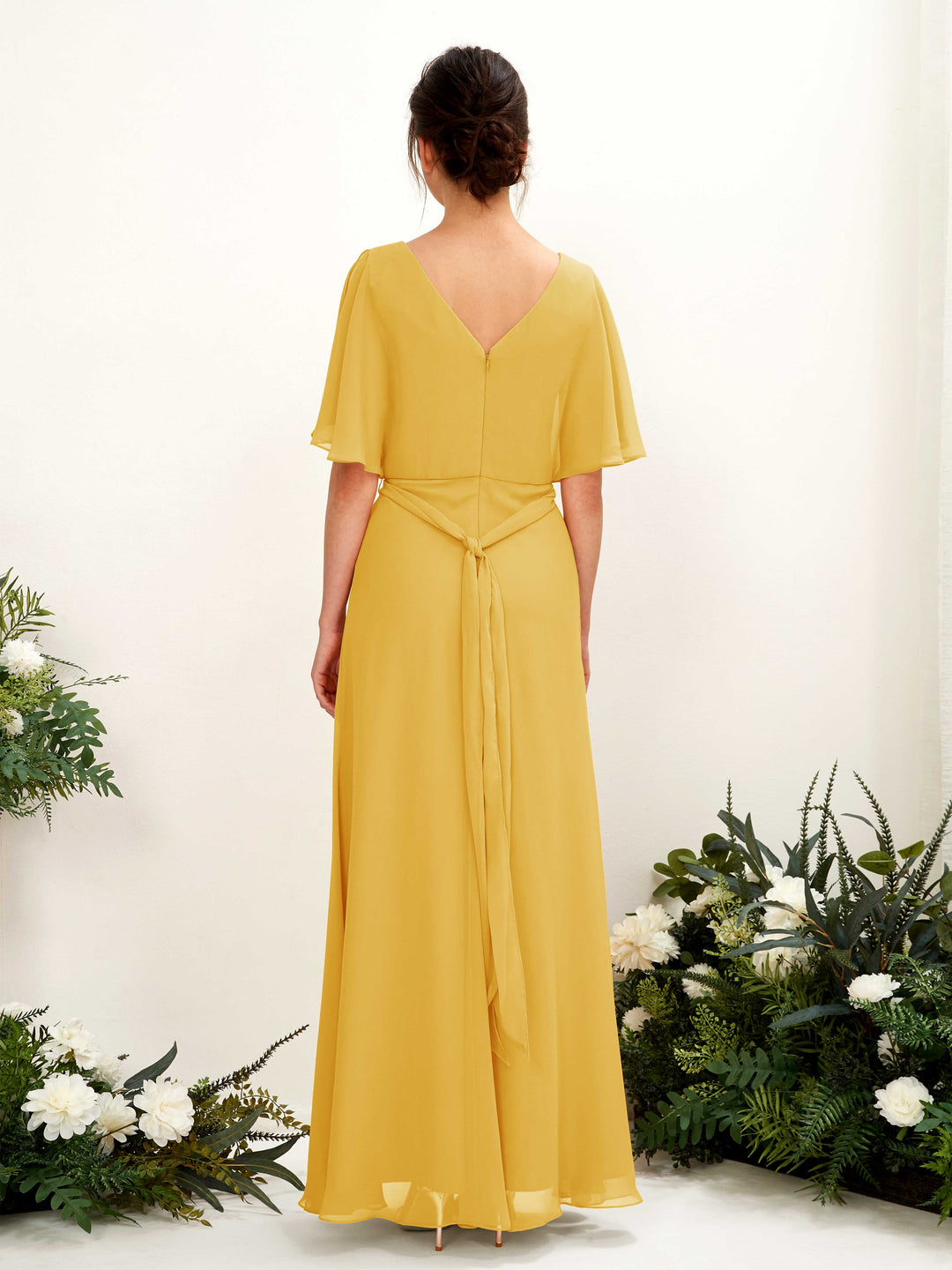 mustard bridesmaid dresses uk Carlyna Yellow | Bold & Chic Gowns Color:Rose gold