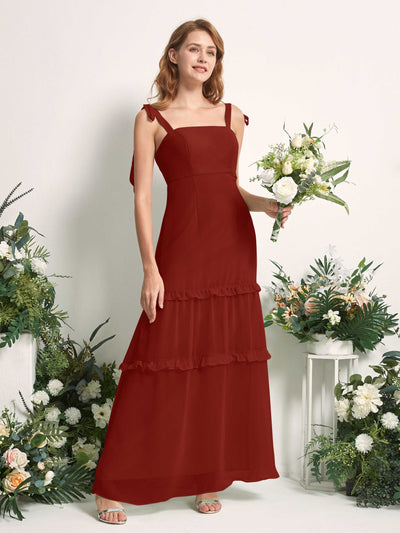 Carlyna Kaiya A-Line Rust Bridesmaid Dress Maxi Sleeveless Straight Dress #color_rust