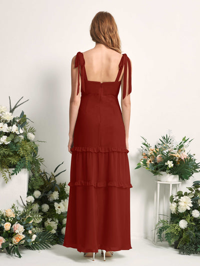 Carlyna Kaiya A-Line Rust Bridesmaid Dress Maxi Sleeveless Straight Dress #color_rust
