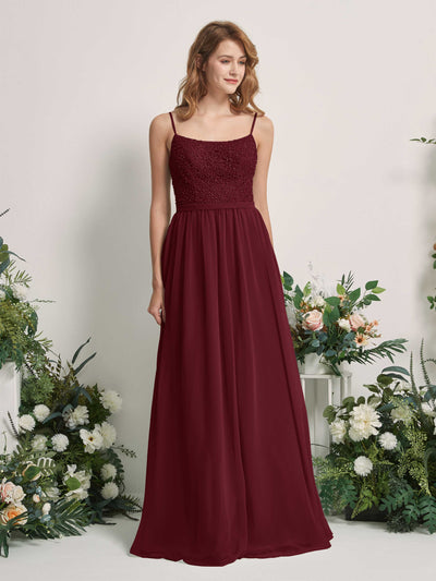 Carlyna Ursula A-Line Burgundy Beaded Bridesmaid Dress Maxi Sleeveless Sweetheart Dress #color_burgundy