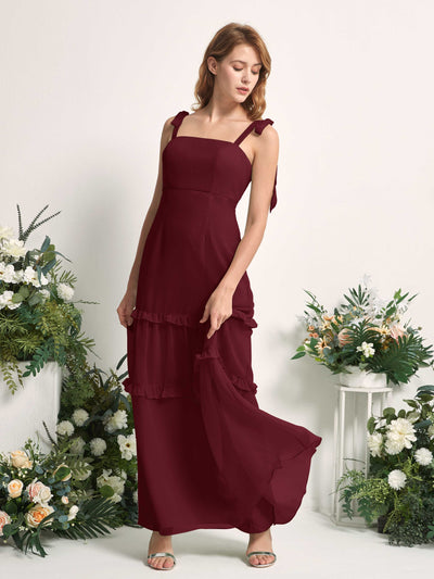 Carlyna Kaiya A-Line Burgundy Bridesmaid Dress Maxi Sleeveless Straight Dress #color_burgundy