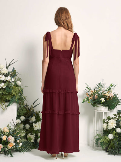 Carlyna Kaiya A-Line Burgundy Bridesmaid Dress Maxi Sleeveless Straight Dress #color_burgundy