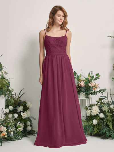 Carlyna Ursula A-Line Chianti Beaded Bridesmaid Dress Maxi Sleeveless Sweetheart Dress #color_chianti