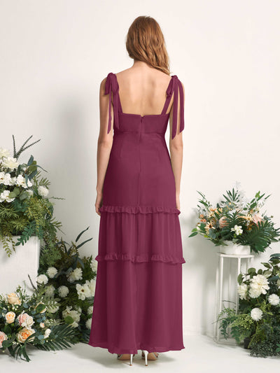 Carlyna Kaiya A-Line Chianti Bridesmaid Dress Maxi Sleeveless Straight Dress #color_chianti