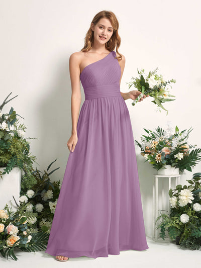 Carlyna Pandora A-Line Orchid Mist Bridesmaid Dress Maxi Sleeveless One Shoulder Dress #color_orchid-mist