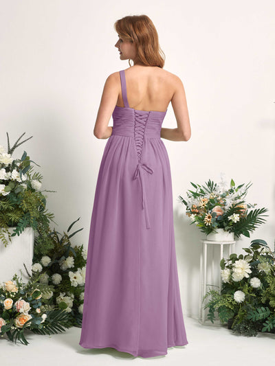 Carlyna Pandora A-Line Orchid Mist Bridesmaid Dress Maxi Sleeveless One Shoulder Dress #color_orchid-mist