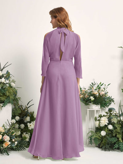 Carlyna Maxine A-Line Orchid Mist Bridesmaid Dress Maxi Sleeveless Round Neck Dress #color_orchid-mist