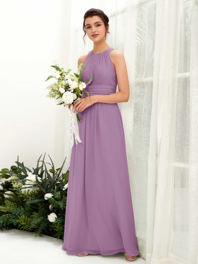 Carlyna Noelle A-Line Orchid Mist Bridesmaid Dress Maxi Sleeveless Round Neck Dress #color_orchid-mist