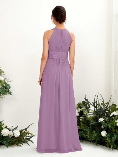 Carlyna Noelle A-Line Orchid Mist Bridesmaid Dress Maxi Sleeveless Round Neck Dress #color_orchid-mist