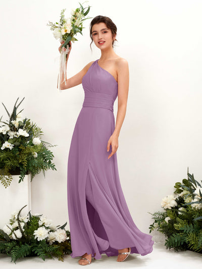 Carlyna Trita Sheath Orchid Mist Bridesmaid Dress Maxi Sleeveless One Shoulder Dress #color_orchid-mist