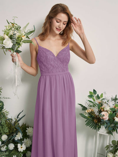Carlyna Alexandra A-Line Orchid Mist Beaded Bridesmaid Dress Maxi Sleeveless V-Neck Dress Side View 2 #color_orchid-mist