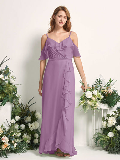 Carlyna Yvette A-Line Orchid Mist Bridesmaid Dress Maxi Sleeveless V-Neck Dress #color_orchid-mist