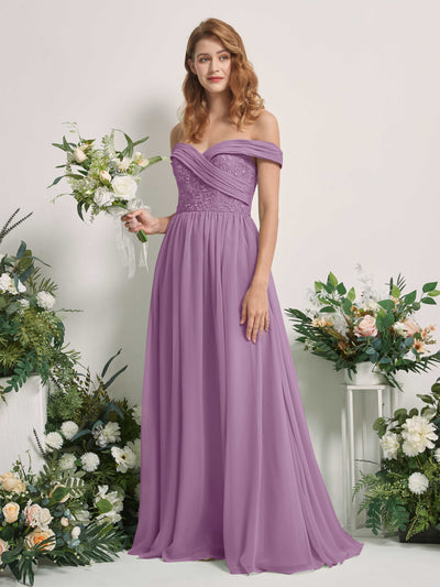 Carlyna Leona A-Line Orchid Mist Embroidered Bridesmaid Dress Maxi Sleeveless Sweetheart Dress #color_orchid-mist
