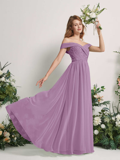 Carlyna Leona A-Line Orchid Mist Embroidered Bridesmaid Dress Maxi Sleeveless Sweetheart Dress #color_orchid-mist