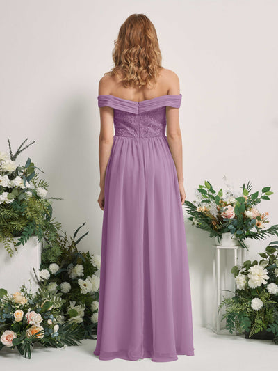 Carlyna Leona A-Line Orchid Mist Embroidered Bridesmaid Dress Maxi Sleeveless Sweetheart Dress #color_orchid-mist