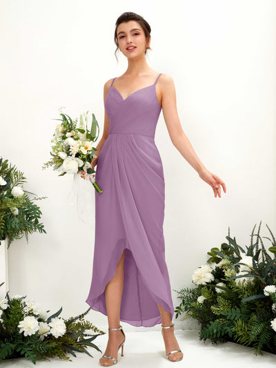 Carlyna Liliane Sheath Orchid Mist Bridesmaid Dress Midi Sleeveless V-Neck Dress #color_orchid-mist