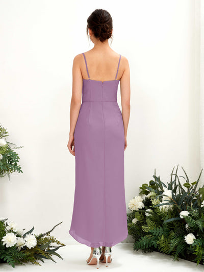 Carlyna Liliane Sheath Orchid Mist Bridesmaid Dress Midi Sleeveless V-Neck Dress #color_orchid-mist
