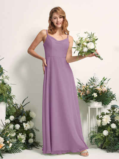 Carlyna Hannah A-Line Orchid Mist Bridesmaid Dress Maxi Sleeveless Sweetheart Dress Front View #color_orchid-mist
