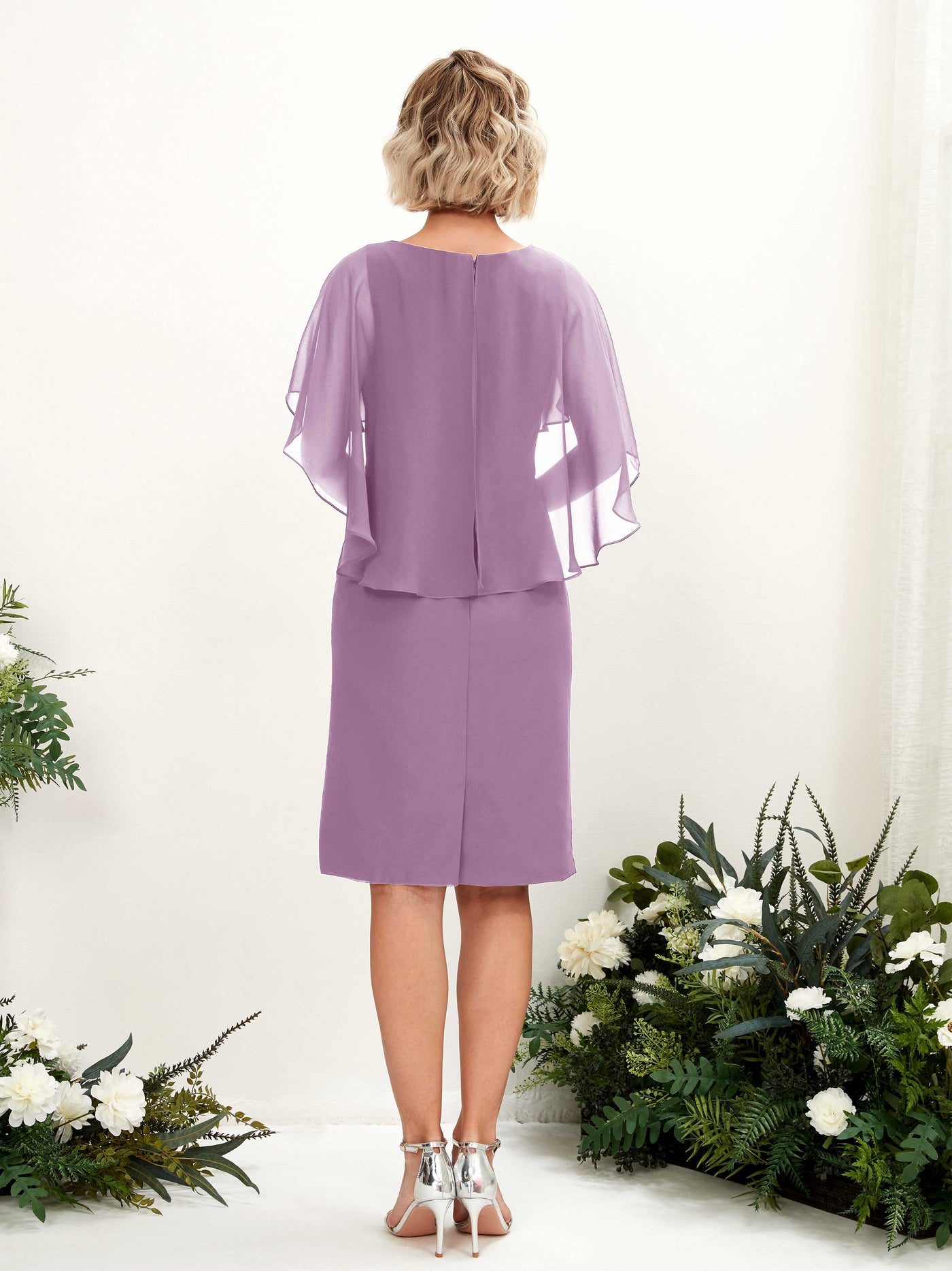 V-neck Short Sleeves Chiffon Bridesmaid Dress - Orchid Mist (81224021)#color_orchid-mist