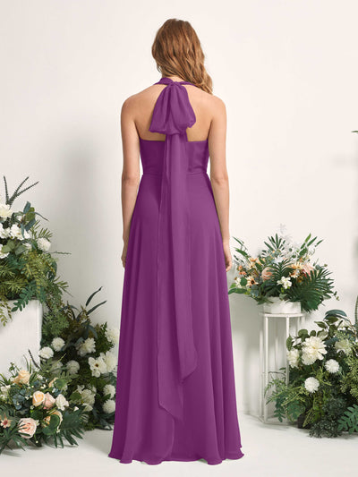 Carlyna Carolyn Convertible Purple Bridesmaid Dress Maxi Sleeveless Sweetheart Dress Side View 2 #color_purple