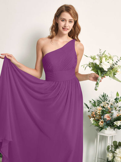 Carlyna Pandora A-Line Purple Bridesmaid Dress Maxi Sleeveless One Shoulder Dress #color_purple