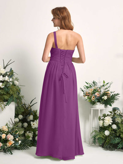 Carlyna Pandora A-Line Purple Bridesmaid Dress Maxi Sleeveless One Shoulder Dress #color_purple