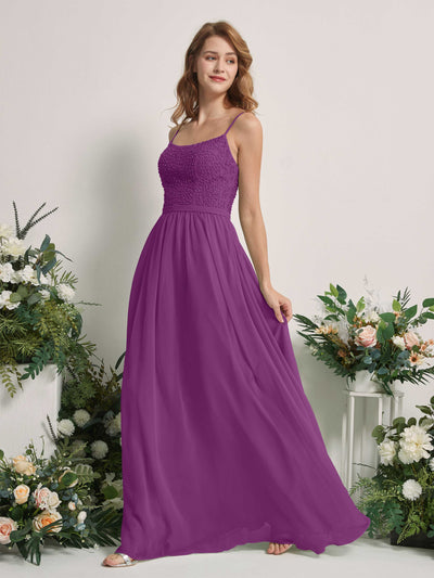Carlyna Ursula A-Line Purple Beaded Bridesmaid Dress Maxi Sleeveless Sweetheart Dress #color_purple