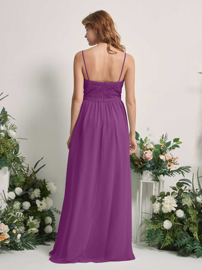 Carlyna Ursula A-Line Purple Beaded Bridesmaid Dress Maxi Sleeveless Sweetheart Dress #color_purple