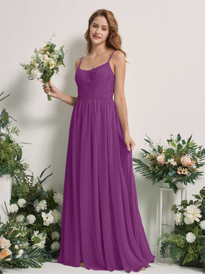 Carlyna Verna A-Line Purple Beaded Bridesmaid Dress Maxi Sleeveless Sweetheart Dress #color_purple