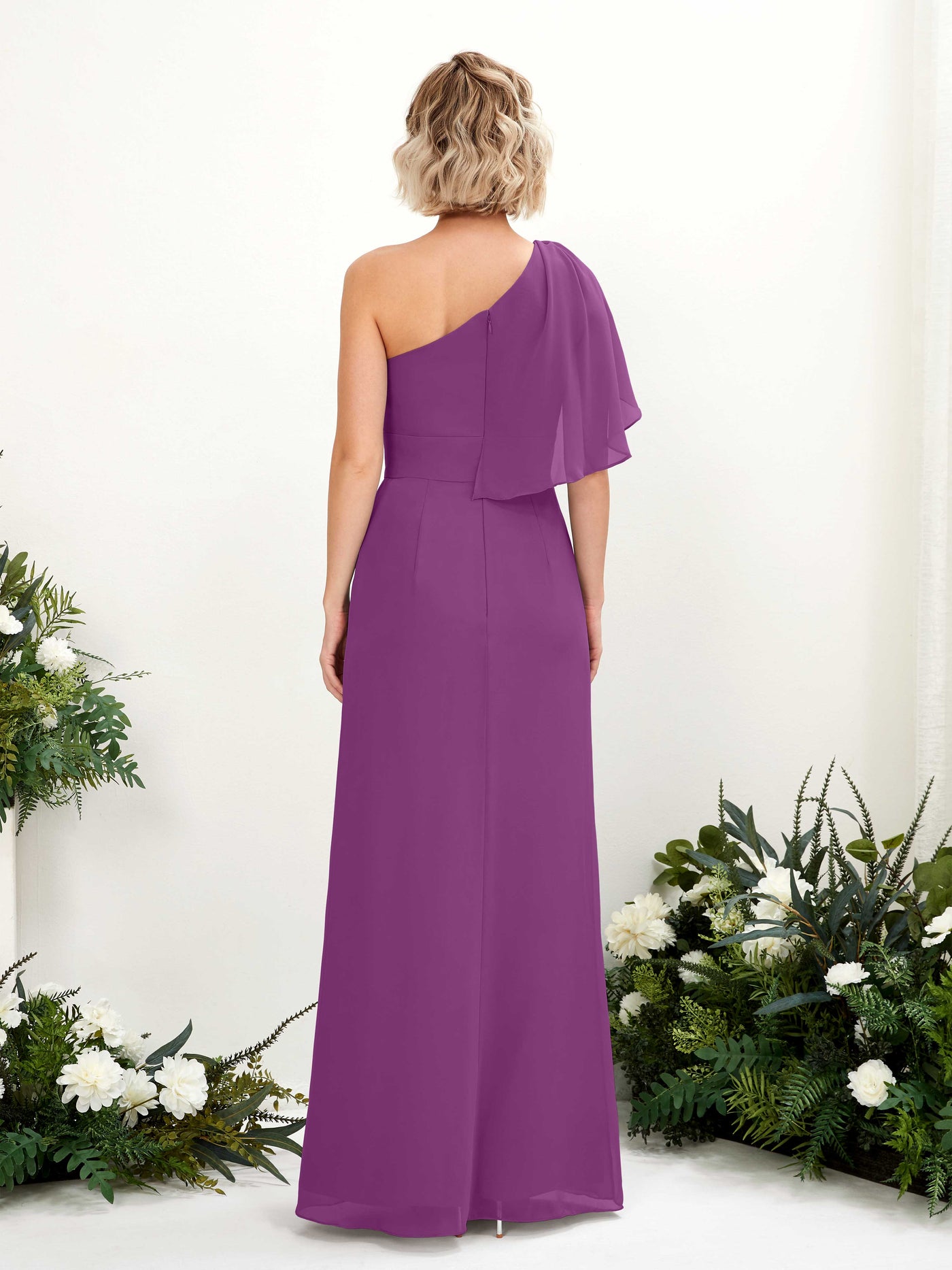 Ball Gown Sleeveless Chiffon Bridesmaid Dress - Purple (81223736)#color_purple