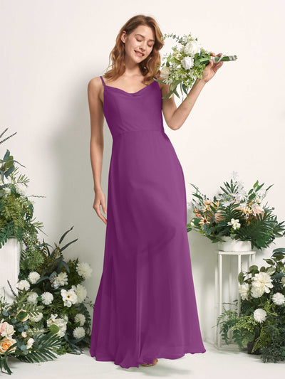 Carlyna Hannah A-Line Purple Bridesmaid Dress Maxi Sleeveless Sweetheart Dress Side View 2 #color_purple
