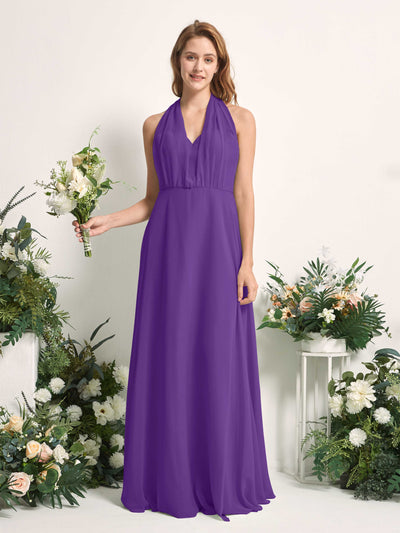 Carlyna Carolyn Convertible Regency Bridesmaid Dress Maxi Sleeveless Sweetheart Dress Front View #color_regency