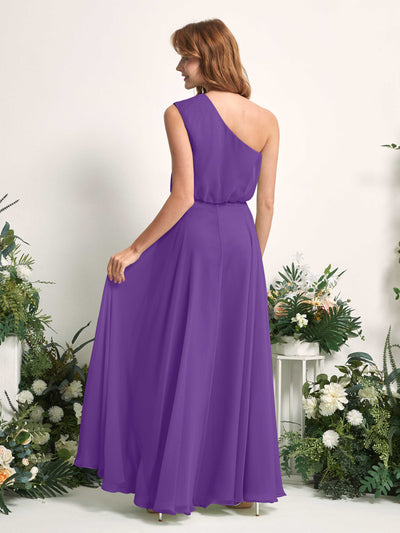 Carlyna Cecily A-Line Regency Bridesmaid Dress Maxi Sleeveless One Shoulder Dress Back View #color_regency