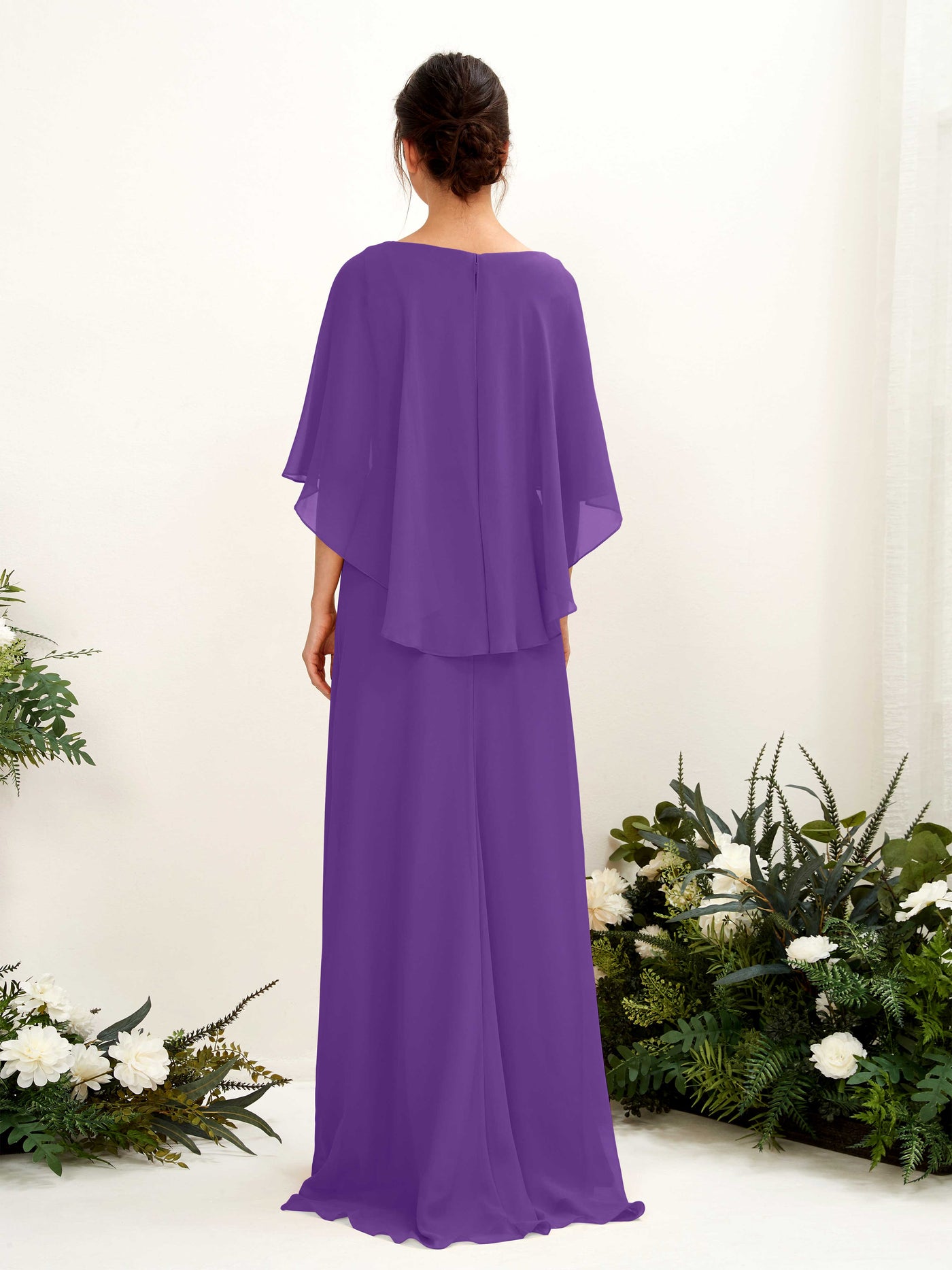 A-line Bateau Sleeveless Chiffon Bridesmaid Dress - Regency (81222028)#color_regency