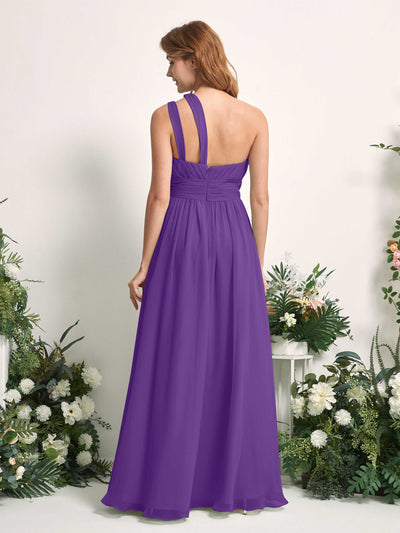 Carlyna Evelyn A-Line Regency Bridesmaid Dress Maxi Sleeveless One Shoulder Dress Back View #color_regency
