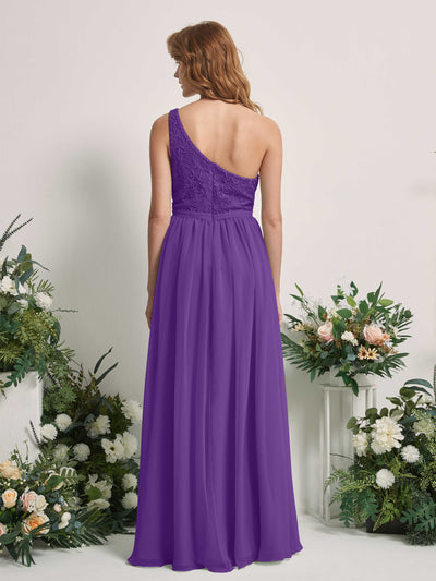 Carlyna Bonita A-Line Regency Embroidered Bridesmaid Dress Maxi Sleeveless One Shoulder Dress Back View #color_regency
