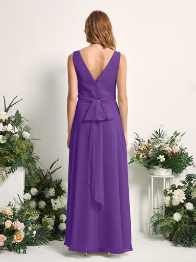 Carlyna June A-Line Regency Bridesmaid Dress Maxi Sleeveless V-Neck Dress #color_regency