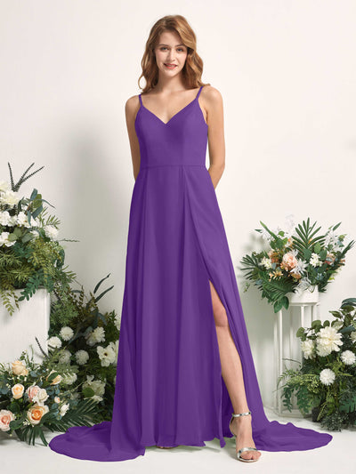 Carlyna Marcia A-Line Regency Bridesmaid Dress Maxi Sleeveless V-Neck Dress #color_regency