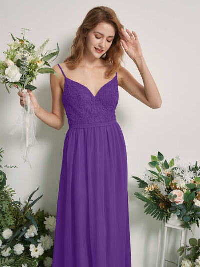 Carlyna Alexandra A-Line Regency Beaded Bridesmaid Dress Maxi Sleeveless V-Neck Dress Side View 2 #color_regency