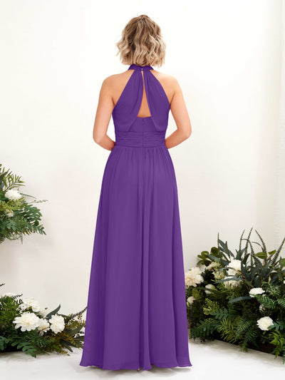 Carlyna Hilda A-Line Regency Bridesmaid Dress Maxi Sleeveless Round Neck Dress Back View #color_regency