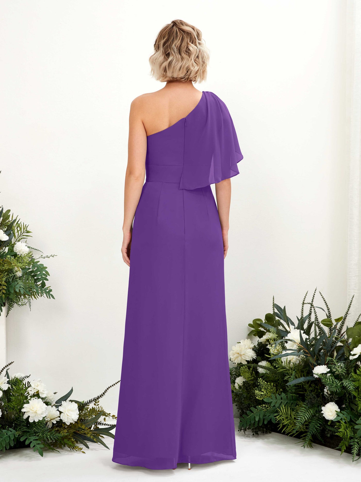 Ball Gown Sleeveless Chiffon Bridesmaid Dress - Regency (81223728)#color_regency