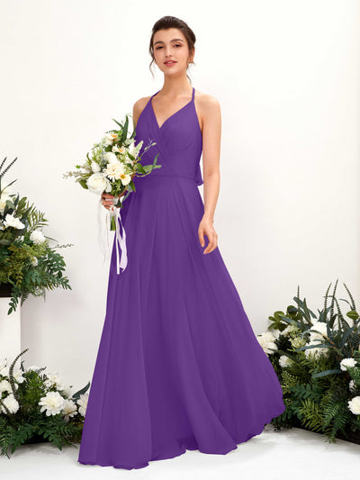 Carlyna Launo A-Line Regency Bridesmaid Dress Maxi Sleeveless V-Neck Dress #color_regency