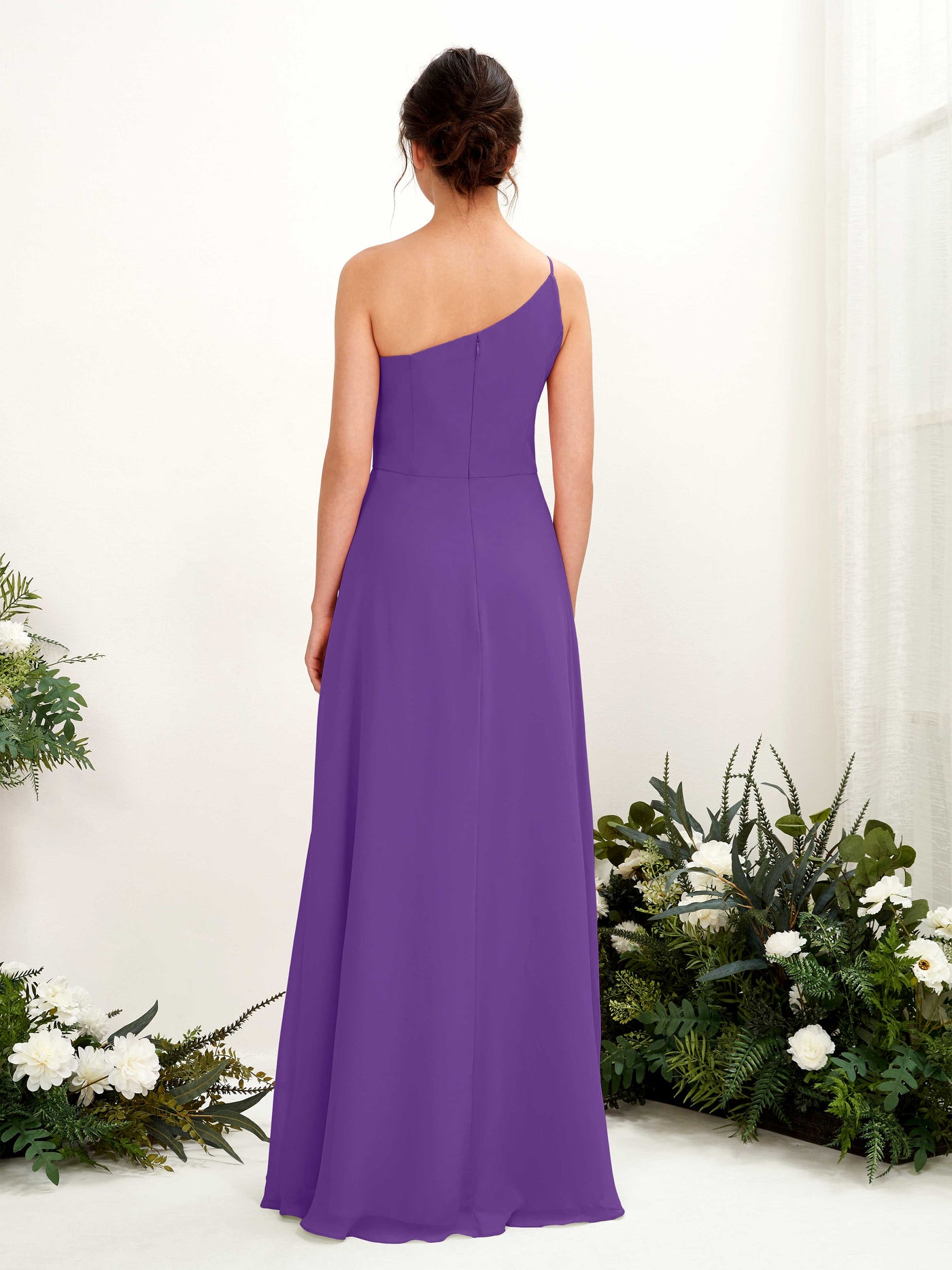 One Shoulder Sleeveless Chiffon Bridesmaid Dress - Regency (81225728)#color_regency