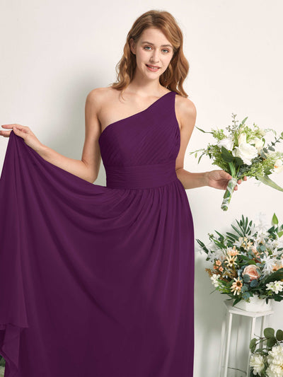 Carlyna Pandora A-Line Grape Bridesmaid Dress Maxi Sleeveless One Shoulder Dress #color_grape