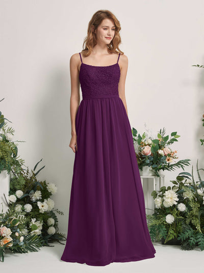 Carlyna Ursula A-Line Grape Beaded Bridesmaid Dress Maxi Sleeveless Sweetheart Dress #color_grape