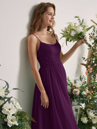Carlyna Verna A-Line Grape Beaded Bridesmaid Dress Maxi Sleeveless Sweetheart Dress #color_grape