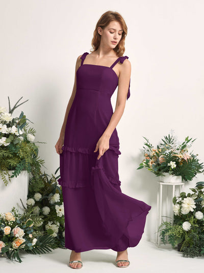 Carlyna Kaiya A-Line Grape Bridesmaid Dress Maxi Sleeveless Straight Dress #color_grape
