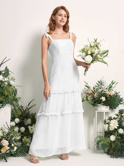 Carlyna Kaiya A-Line White Bridesmaid Dress Maxi Sleeveless Straight Dress #color_white