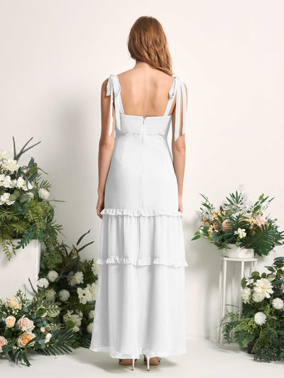 Carlyna Kaiya A-Line White Bridesmaid Dress Maxi Sleeveless Straight Dress #color_white